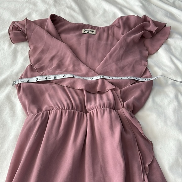 Show Me Your Mumu Jess Ruffle Midi Dress Chiffon Size Small - Picture 13 of 13